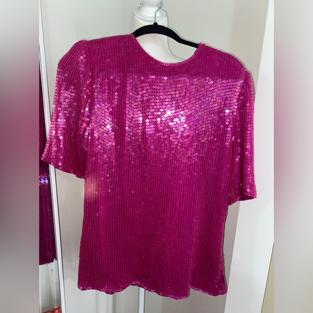 Sequined top, sparkly top, party top